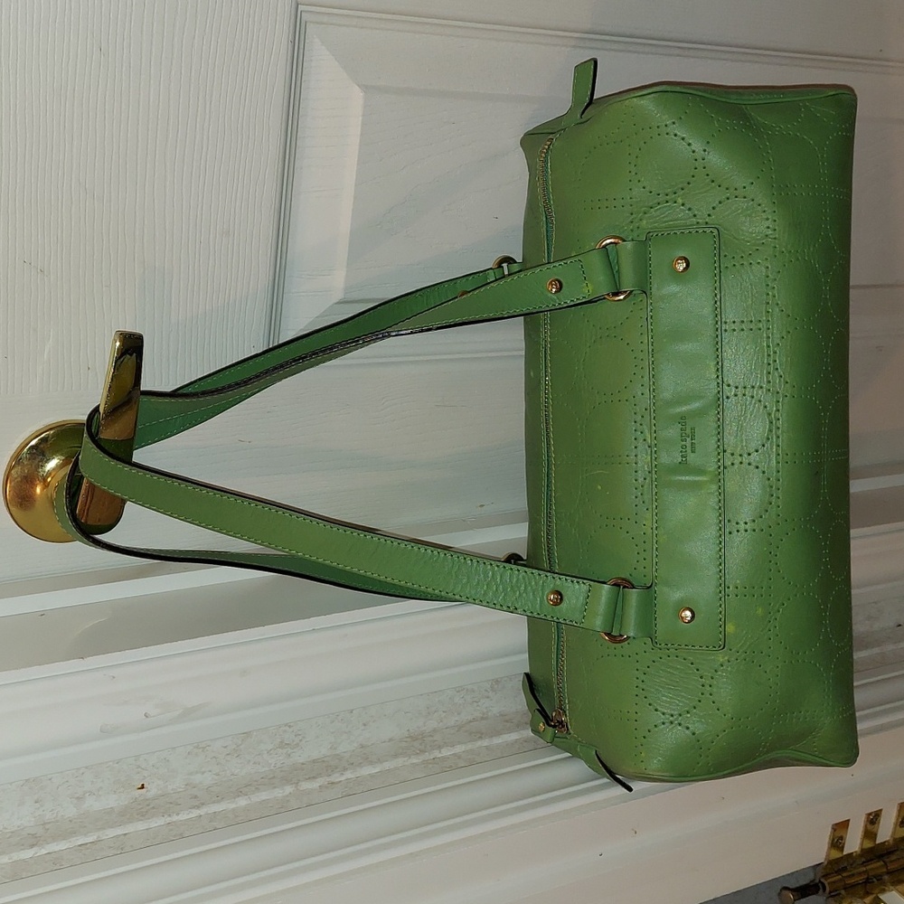 Kate Spade Green Embossed Tote